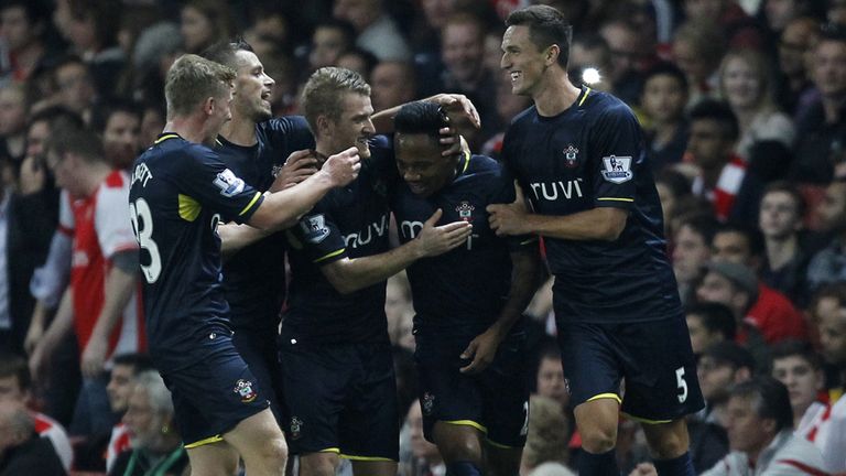 Nathaniel Clyne: Mobbed by team-mates after winner