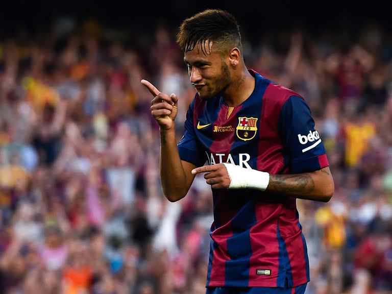 Neymar scored a hat-trick for Barcelona