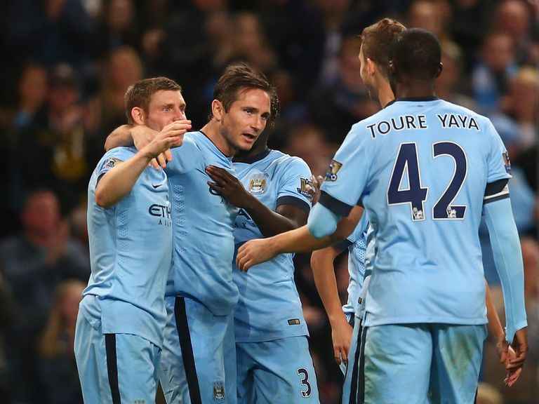 Frank Lampard scored twice for Manchester City