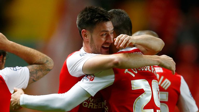Johnnie Jackson: Celebrates his winning goal against Bolton