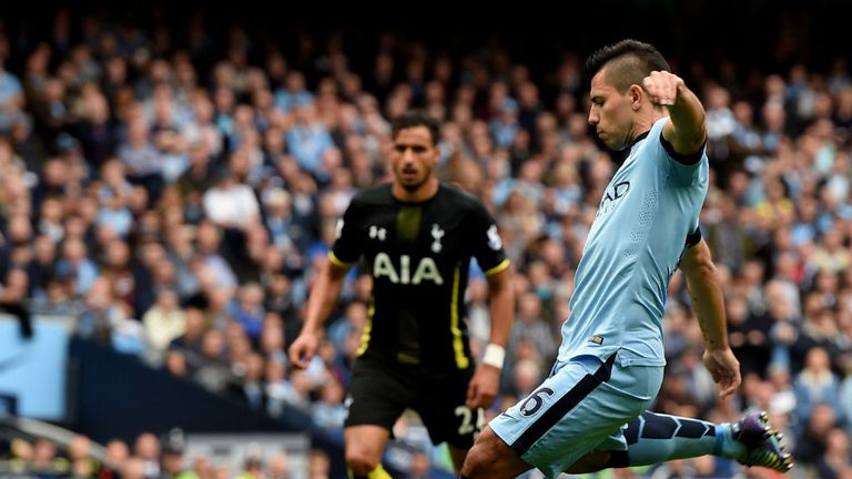 Sergio Aguero: Missed one spot-kick, but converted two