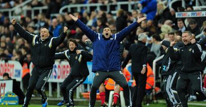 Gus Poyet: Celebrates two of his players making the Team of the Week