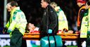 Morgan stretchered off