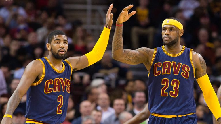 Irving #2 and LeBron James are team-mates at the Cleveland Cavaliers