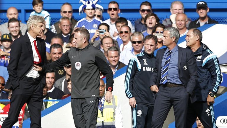 Wenger and Mourinho clashed at Stamford Bridge in October