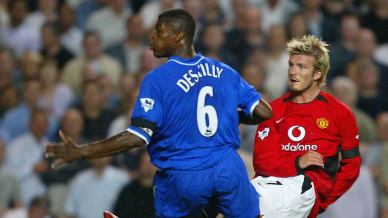 Beckham curled in against Chelsea in 2002