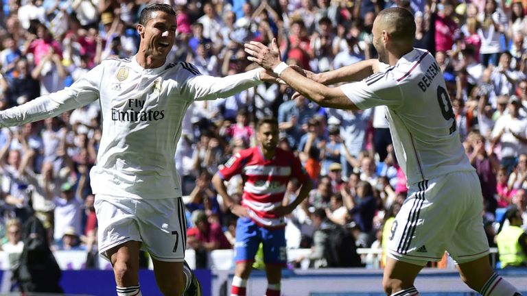 Real Madrid sit two points behind Barcelona with five games remaining