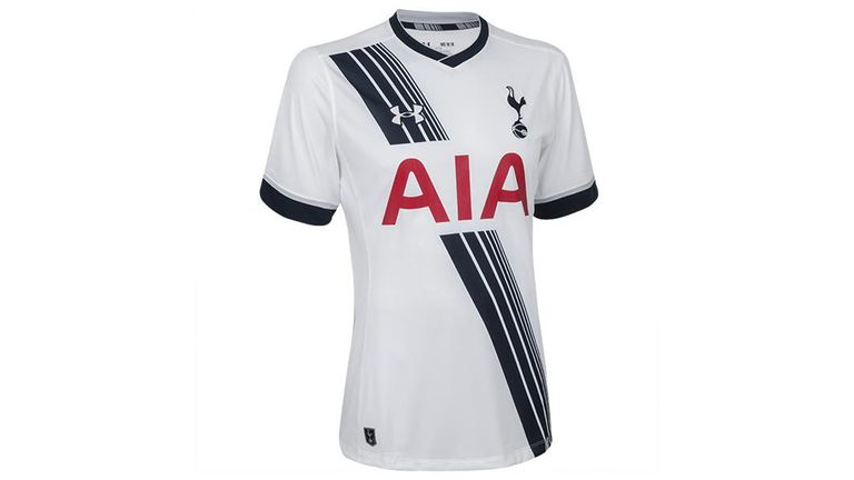 Tottenham's 2015/16 kit includes a blue sash that is based on the club's emblem