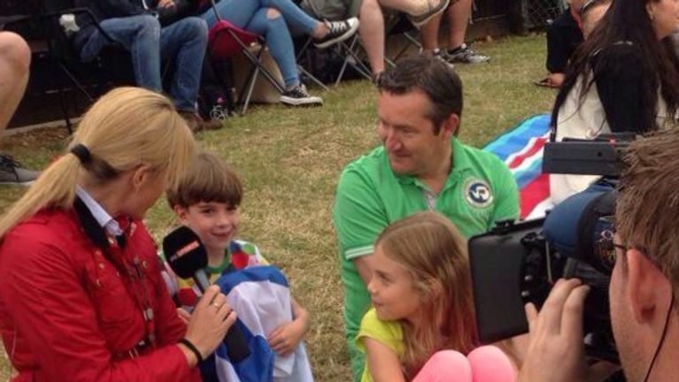 Rachel met Valtteri Bottas fan Finley and family