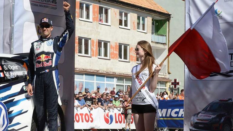 Sebastien Ogier ahead of the start in Poland