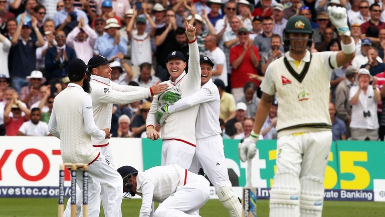 Ben Stokes (C) produces a crowd-pleasing performance for England