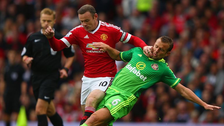 Cattermole and Rooney clash early on