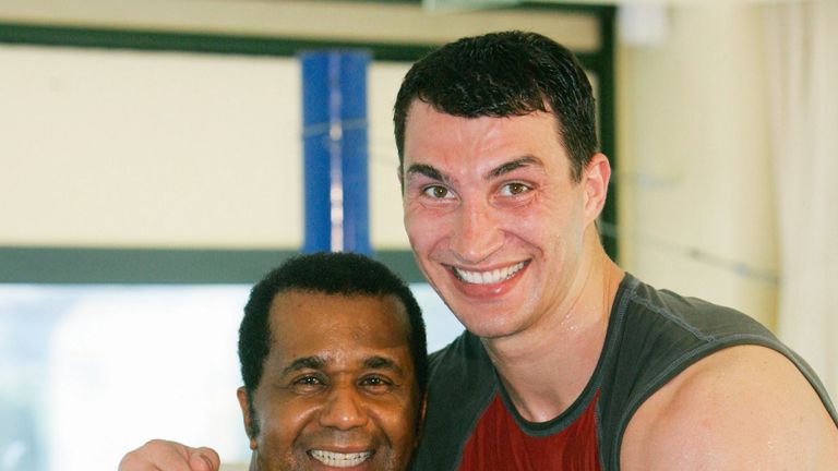 Klitschko with his former trainer Emanuel Steward