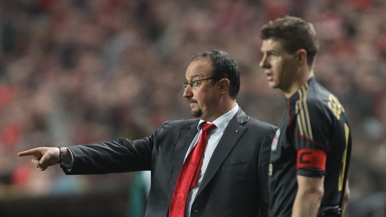 Steven Gerrard (right) can see Rafael Benitez returning to the Premier League