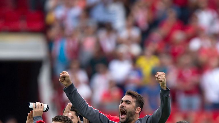 Gameiro was on good form for Sevilla as they cruised to a first-leg win