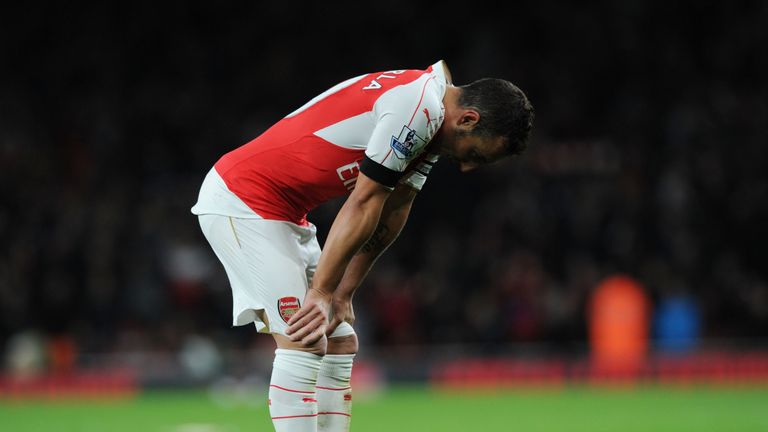 Arsenal's Santi Cazorla has suffered another injury setback