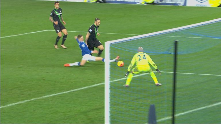 Stoke were awarded a stoppage-time penalty after Marko Arnautovic went down under the challenge of John Stones