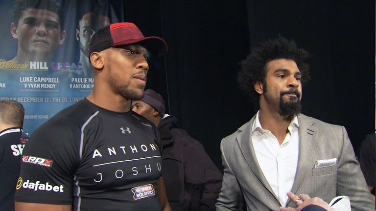 Are Anthony Joshua (left) and David Haye on a collision course?