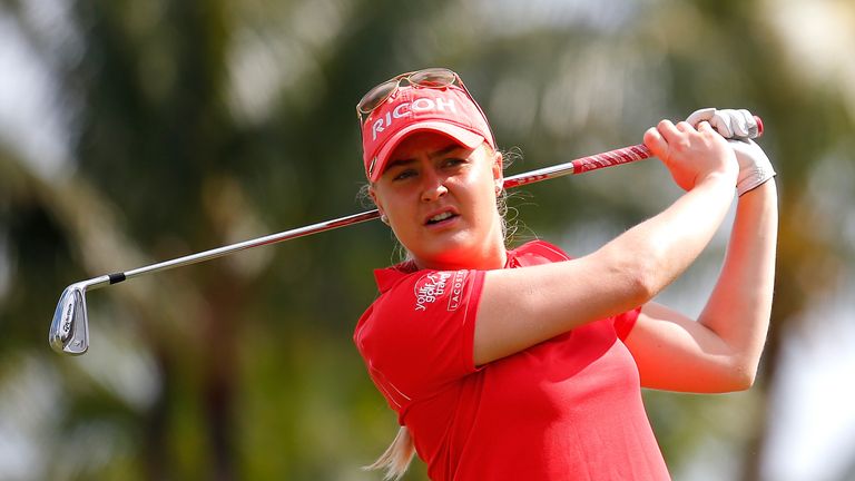 Charley Hull carded four birdies over the last eight holes to reclaim a share of the lead