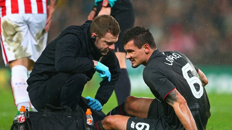 Dejan Lovren was taken off during Tuesday's win over Stoke