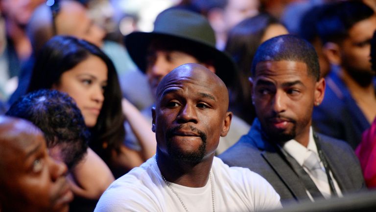 Floyd Mayweather Jr attended the Danny Garcia and Robert Guerrero bout