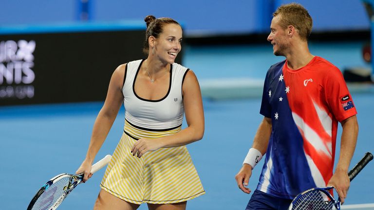 Jarmila Wolfe and Lleyton Hewitt of Australia Gold