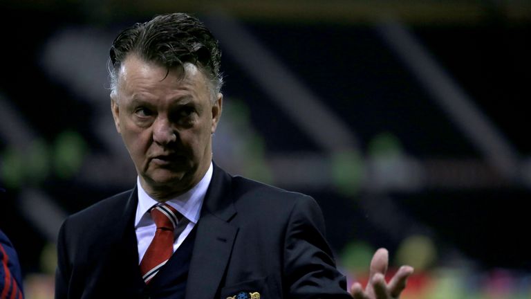 Louis van Gaal's Manchester United are currently six points off the top four