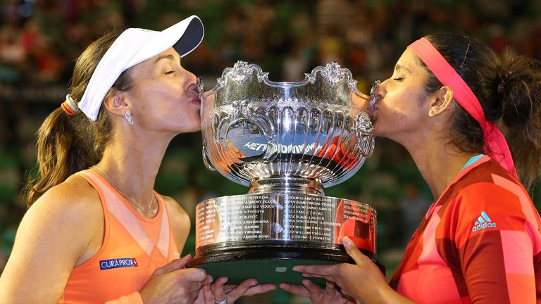 Hingis and Sania Mirza forged a successful partnership on the doubles court