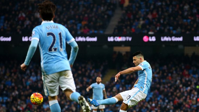 Sergio Aguero, Manchester City 4-0 Crystal Palace