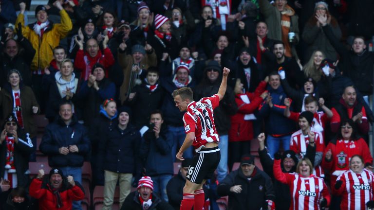James Ward-Prowse celebrates his brace for the Saints