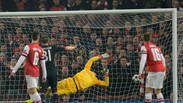 Wojciech Szczesny couldn't keep out Bayern Munich's Toni Kroos