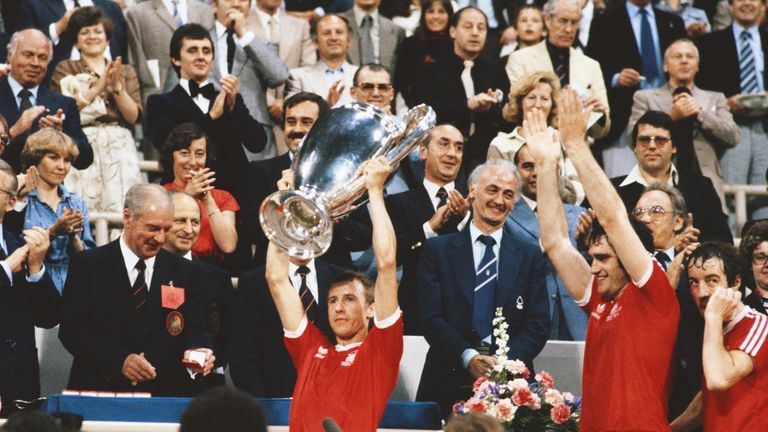 Nottingham Forest lifting the European Cup