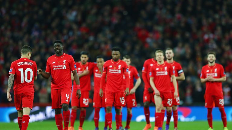 Kolo Toure (second left) has targeted Europa League glory with Liverpool