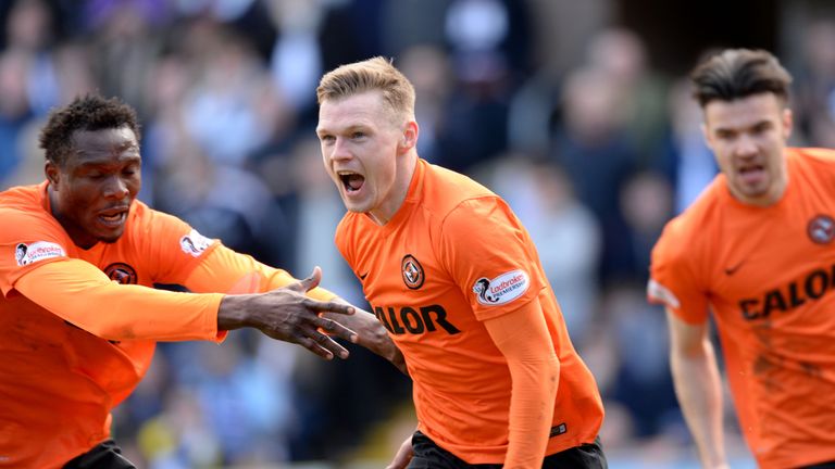 McKay runs off to celebrate his last-gasp equaliser