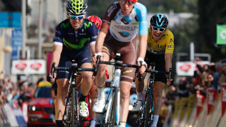 Thomas (right) finished five seconds down on Contador in 11th place