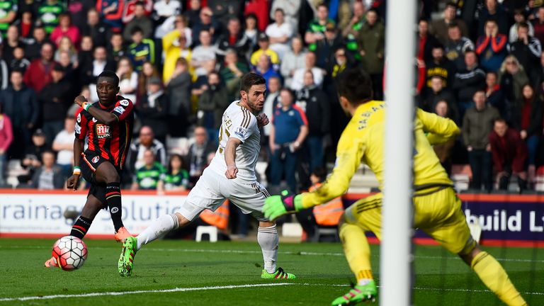 Max Gradel fired Bournemouth in front against Swansea