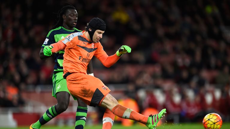 Cech suffered the injury during the match against Swansea