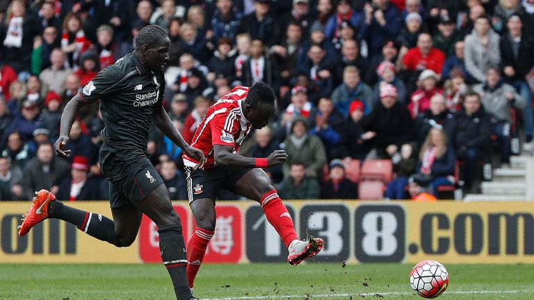 Sadio Mane scores Southampton's winner against Liverpool