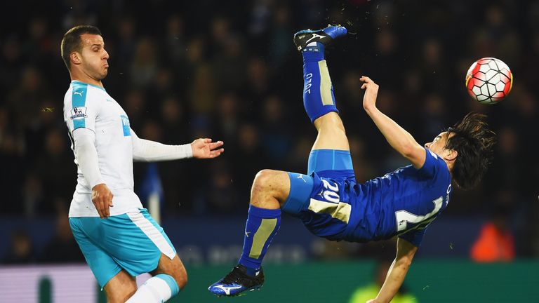 Okazaki's stunning overhead kick sealed victory over Newcastle United in March