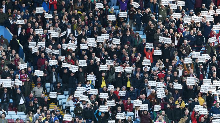 Villa supporters had previously protested about the running of the club