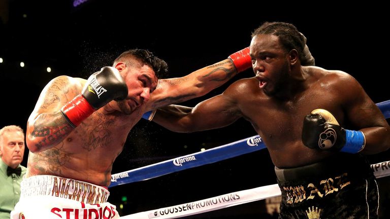 Arreola (L) was stopped by Bermane Stiverne when they fought for vacant WBC belt in 2014