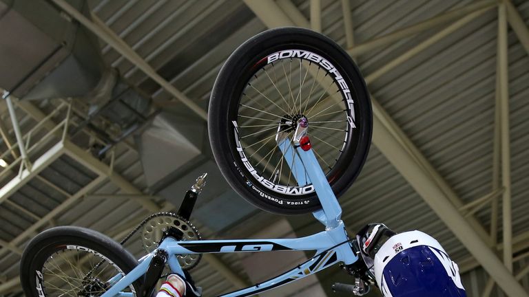 Somerset rider Phillips was one of the favourites for BMX gold