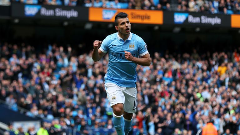 Sergio Aguero scored 24 goals from 29 starts
