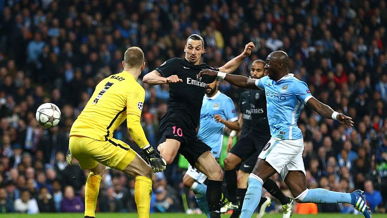 Ibrahimovic slots past Joe Hart but the goal was disalloweed
