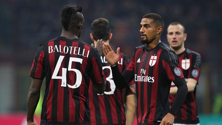 Kevin-Prince Boateng (right) is also set to leave AC Milan this summer