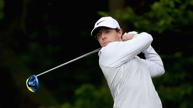 Rory McIlroy was four over at the turn before finding three straight birdies to post a 73