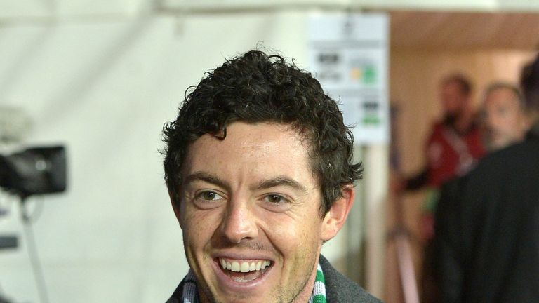 McIlroy attended the Northern Ireland v Greece game in October
