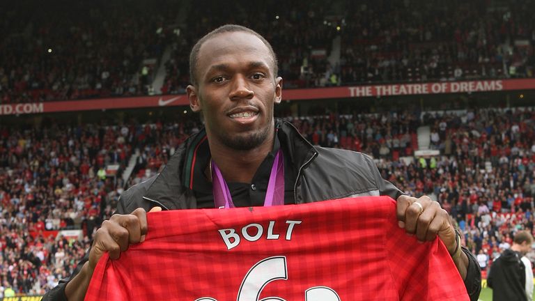 Manchester United fan Usain Bolt already has his own shirt