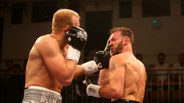 Dmytro Kucher (left) floored Enzo Maccarinelli with a brutal left when they met at York Hall