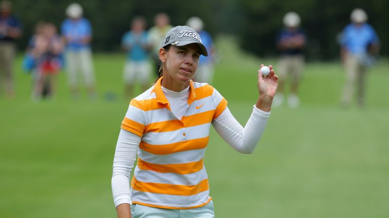 Karine Icher was left to rue two bogeys in her closing 69